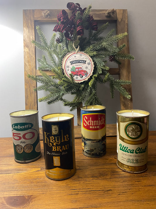 Vintage Upcycled Candles Poured in Mahogany Teakwood