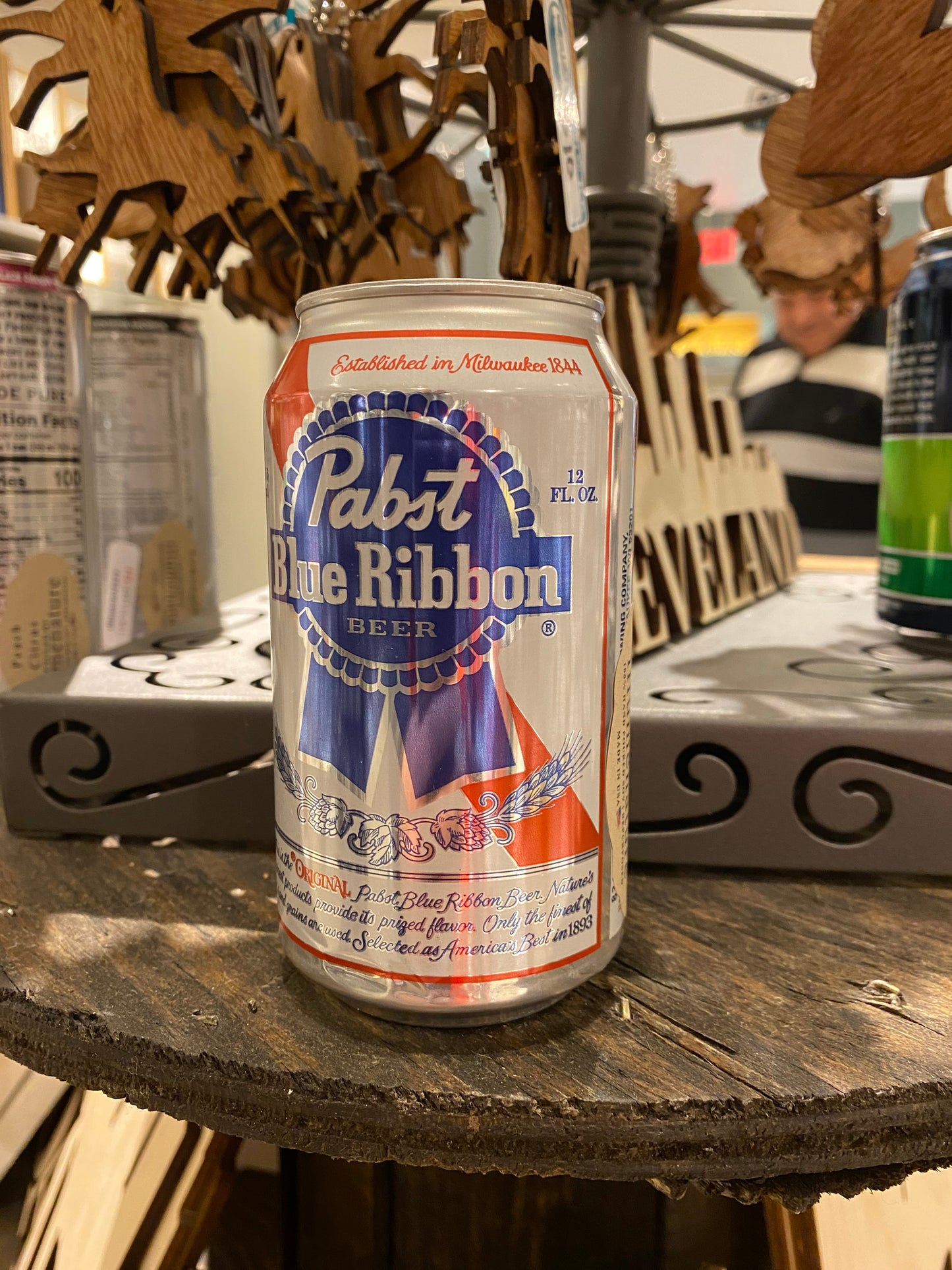 Pabst Blue Ribbon PBR Can Candle