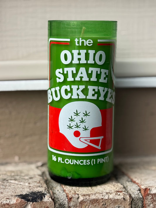 Vintage Upcycled Candle- The Ohio State Buckeyes
