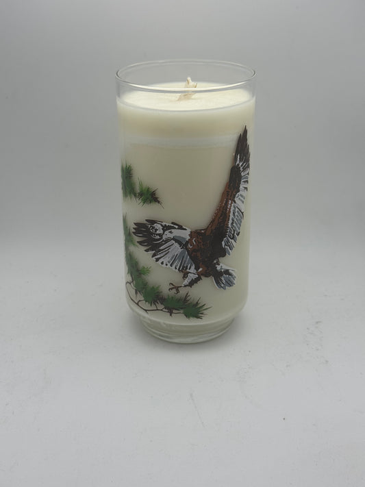 Vintage Upcycled Candle- Burger Chef Cup- 1978 Endangered Species Collectors Series