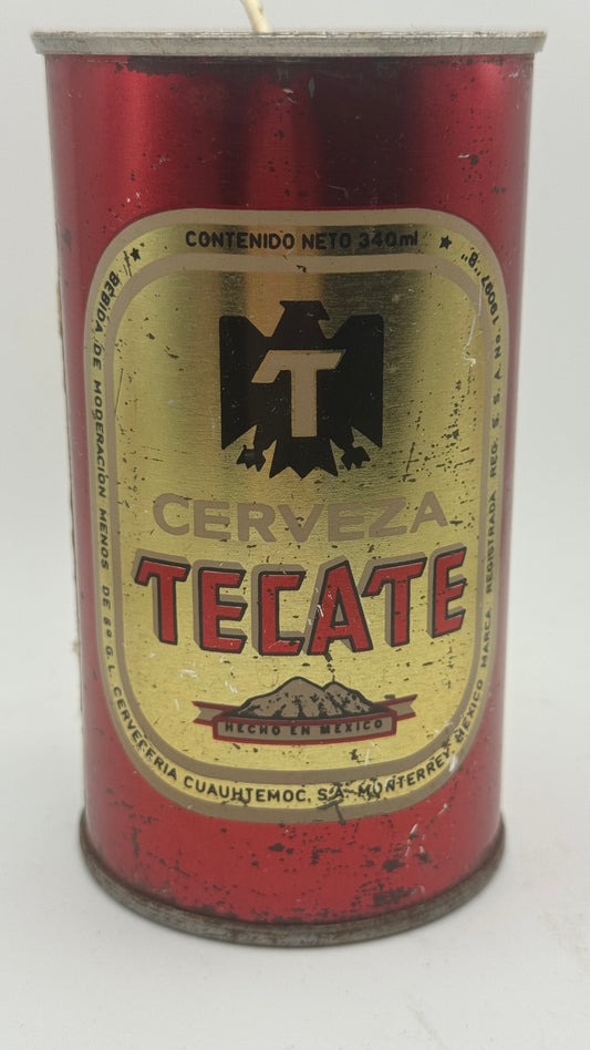 Vintage Upcycled Candle- Cerveza Tecate Candle