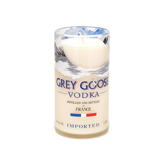 Grey Goose Vodka Upcycled Liquor Bottle Candle