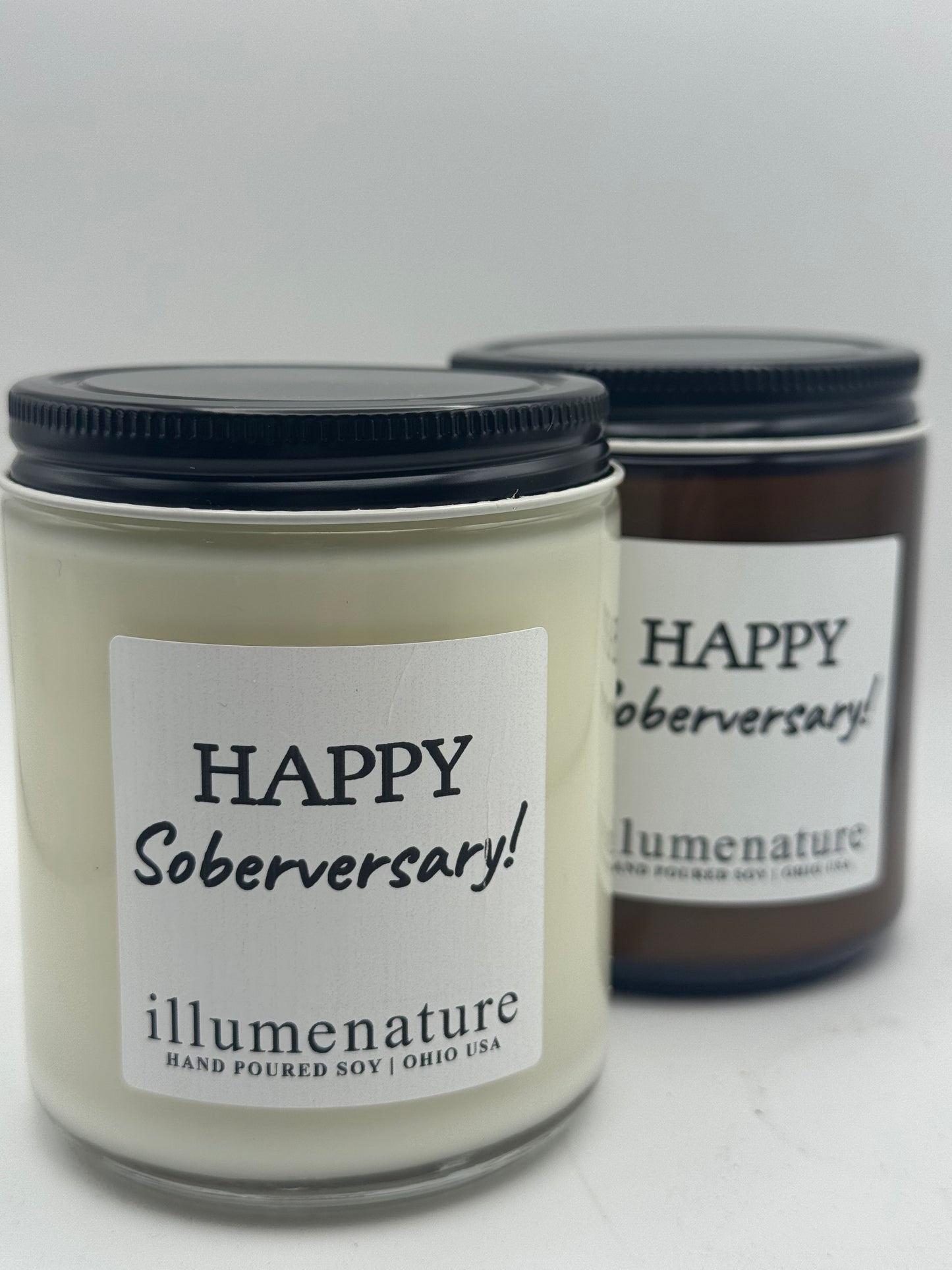 The Amber Collection | 8oz. "Happy Soberversary" Candle