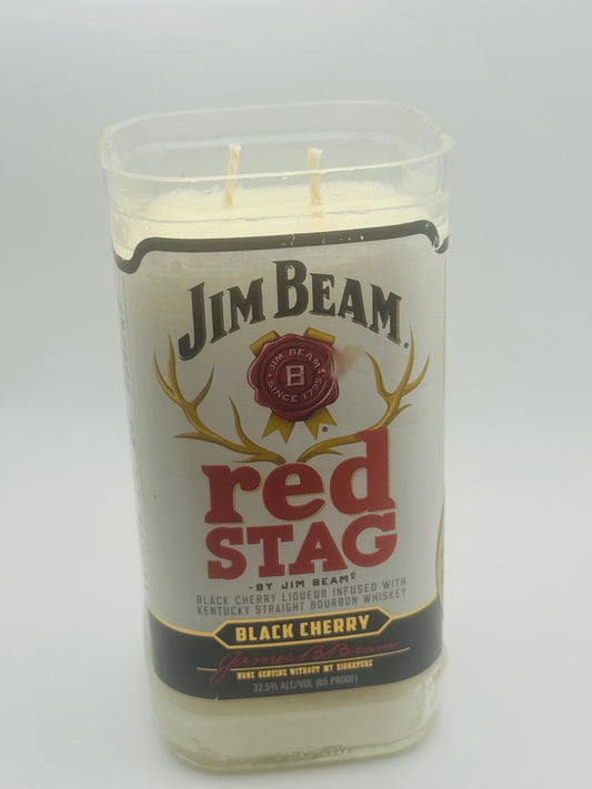 Jim Beam Whisky Upcycled Liquor Bottle Candles- Different Variations to Chose From