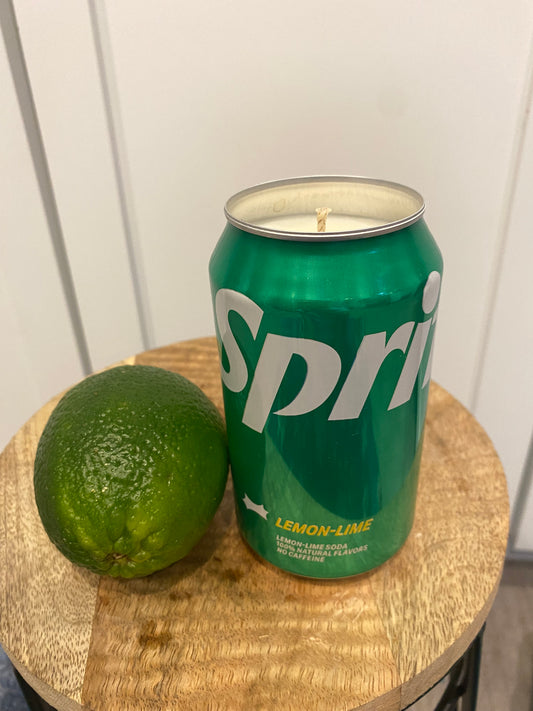 Upcycled Sprite Can Candle